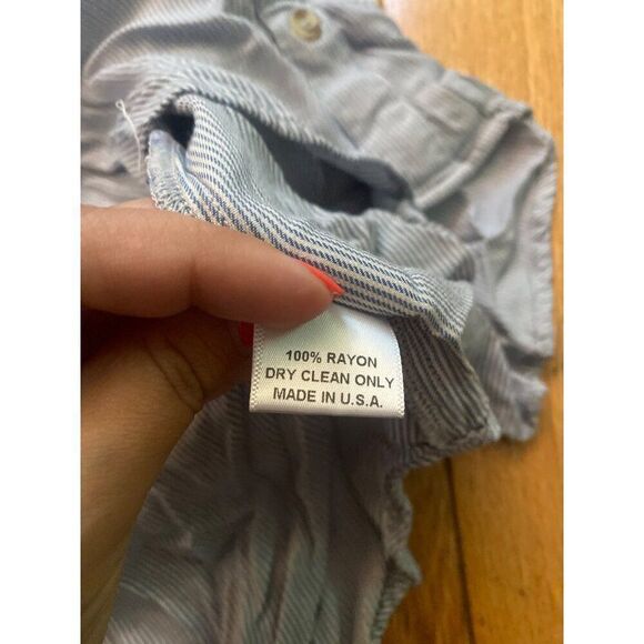 Glam women's striped Button-Down Drawstring Waist Tunic Shirt size large - Picture 8 of 8